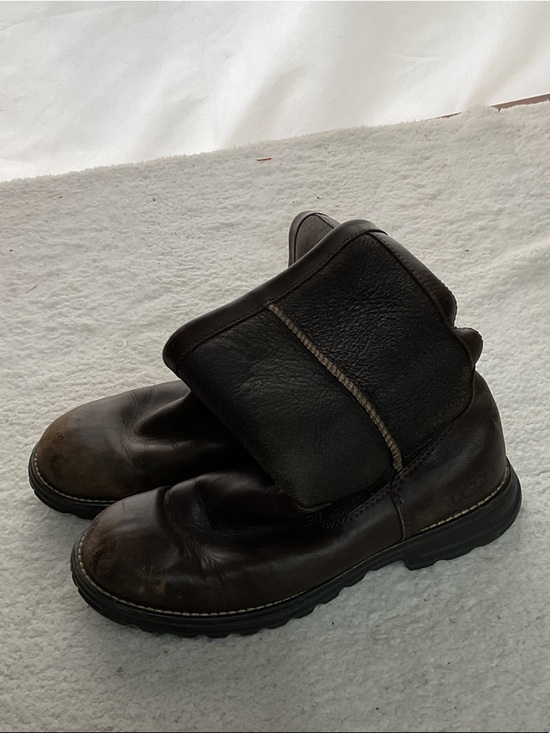 UGG Other - Men's Brown Leather UGG Boots with fur.